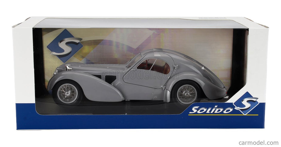 Bugatti Type 57SC Atlantic 1937 1:18 Solido matná strieborná