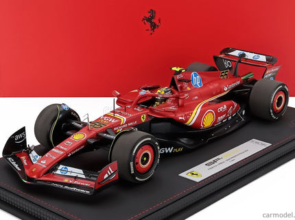 Ferrari F1 SF-24 Team Scuderia Ferrari N°55 Monza Italy GP 2024 Carlos Sainz 1:18 BBR Models červená čierna