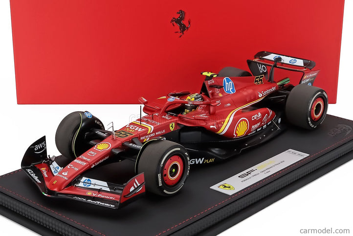 Ferrari F1 SF-24 Team Scuderia Ferrari N°55 Monza Italy GP 2024 Carlos Sainz 1:18 BBR Models červená čierna