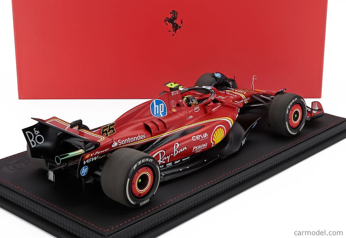 Ferrari F1 SF-24 Team Scuderia Ferrari N°55 Monza Italy GP 2024 Carlos Sainz 1:18 BBR Models červená čierna