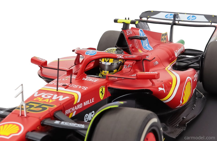 Ferrari F1 SF-24 Team Scuderia Ferrari N°55 Monza Italy GP 2024 Carlos Sainz 1:18 BBR Models červená čierna