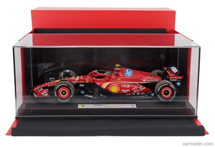 Ferrari F1 SF-24 Team Scuderia Ferrari N°55 Monza Italy GP 2024 Carlos Sainz 1:18 BBR Models červená čierna