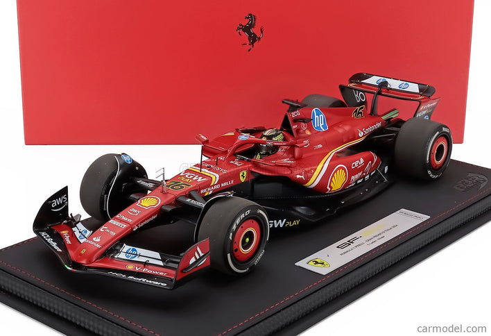 Ferrari F1 SF-24 Team Scuderia Ferrari N°16 Víťaz Monza Italy GP 2024 Charles Leclerc 1:18 BBR Models červená čierna