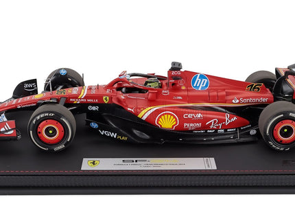 Ferrari F1 SF-24 Team Scuderia Ferrari N°16 Víťaz Monza Italy GP 2024 Charles Leclerc 1:18 BBR Models červená čierna