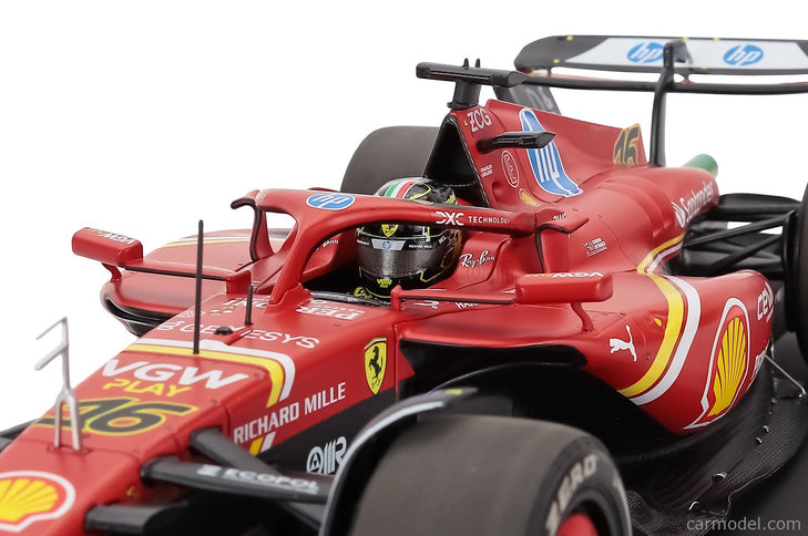 Ferrari F1 SF-24 Team Scuderia Ferrari N°16 Víťaz Monza Italy GP 2024 Charles Leclerc 1:18 BBR Models červená čierna