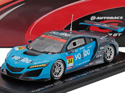 HONDA | NSX GT3 TEAM YOGIBO DRAGO CORSE N 34 GT300 CLASS SUPER GT 2021 RYO MICHIGAMI - SHOGO MITSUYAMA | LIGHT BLUE BLACK