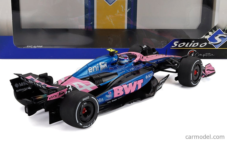 Alpine F1 A525 Team Bwt Alpine N°43 Canada GP 2025 Franco Colapinto 1:18 Solido čierna modrá ružová