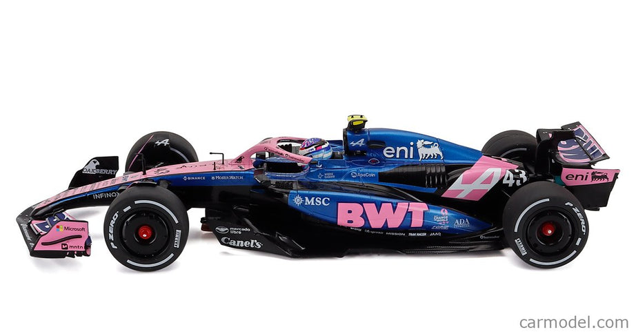 Alpine F1 A525 Team Bwt Alpine N°43 Canada GP 2025 Franco Colapinto 1:18 Solido čierna modrá ružová