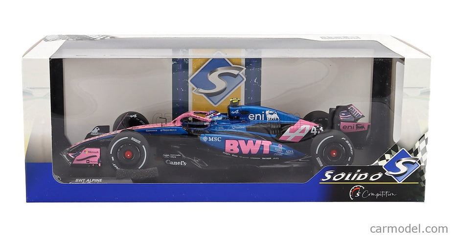 Alpine F1 A525 Team Bwt Alpine N°43 Canada GP 2025 Franco Colapinto 1:18 Solido čierna modrá ružová