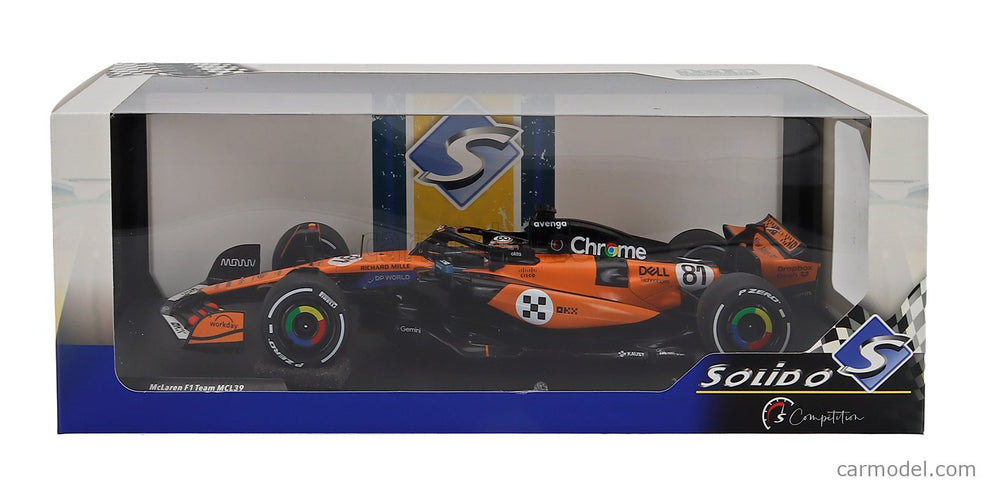 Mclaren F1 MCL39 Team Mclaren N°81 3. Miesto Monaco GP 2025 Oscar Piastri 1:18 Solido oranžová čierna