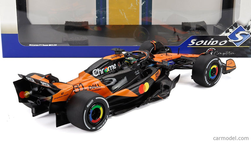 Mclaren F1 MCL39 Team Mclaren N°81 Víťaz China GP 2025 Oscar Piastri 1:18 Solido oranžová čierna