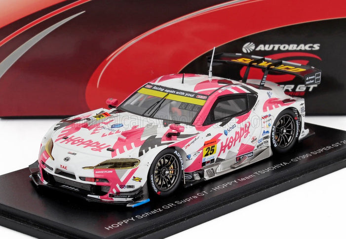 TOYOTA | GR SUPRA TEAM HOPPY SCHATZ N 25 GT300 CLASS SUPER GT 2024 TOGO SUGUNAMI - TAKAMITSU MATSUI - KIMIYA SATO | WHITE PINK