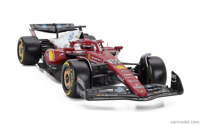 Ferrari F1 SF-25 Team Scuderia Ferrari HP N°16 Monza Italy GP 2025 Charles Leclerc - Niki Lauda 50th Anniversary Majster Sveta 1:18 Bburago červená biela