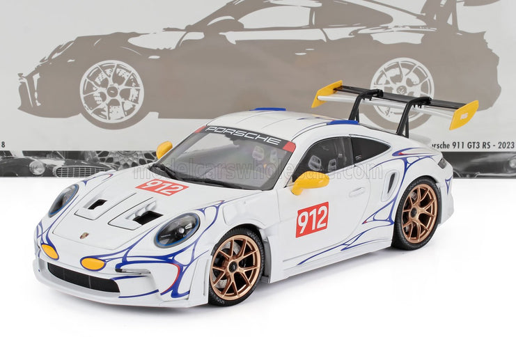 PORSCHE | 911 992 GT3 RS N 912 COUPE 2023 | WHITE YELLOW