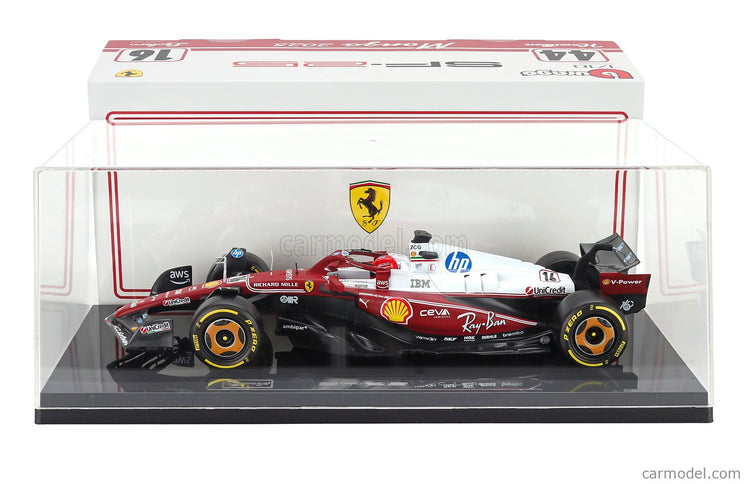 Ferrari F1 SF-25 Team Scuderia Ferrari HP N°16 Monza Italy GP 2025 Charles Leclerc - Niki Lauda 50th Anniversary Majster Sveta 1:18 Bburago červená biela