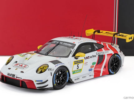 Porsche 911 992 GT3 R Team Herberth Motorsport N°5 24h Nurburgring 2024 Robert Renauer - Vincent Kolb - Dennis Olsen - Matt Campbell 1:18 IXO Models biela červená