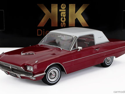 Ford Thunderbird Coupe 1966 1:18 KK Scale červená biela