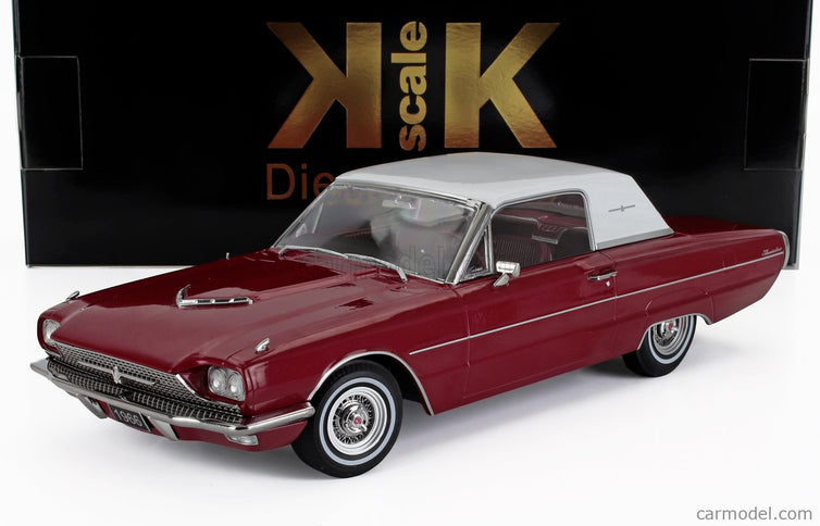 Ford Thunderbird Coupe 1966 1:18 KK Scale červená biela