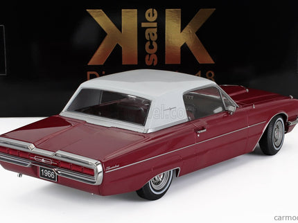 Ford Thunderbird Coupe 1966 1:18 KK Scale červená biela