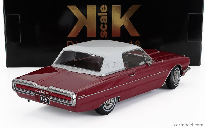 Ford Thunderbird Coupe 1966 1:18 KK Scale červená biela