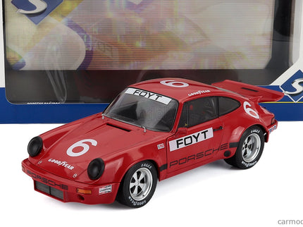 Porsche 911 RS 3.0 Coupe N°6 Iroc Daytona 1974 Anthony Joseph Foyt 1:18 Solido červená