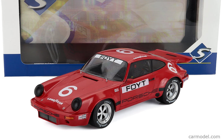 Porsche 911 RS 3.0 Coupe N°6 Iroc Daytona 1974 Anthony Joseph Foyt 1:18 Solido červená