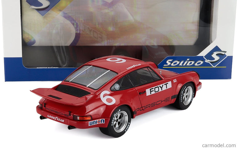 Porsche 911 RS 3.0 Coupe N°6 Iroc Daytona 1974 Anthony Joseph Foyt 1:18 Solido červená