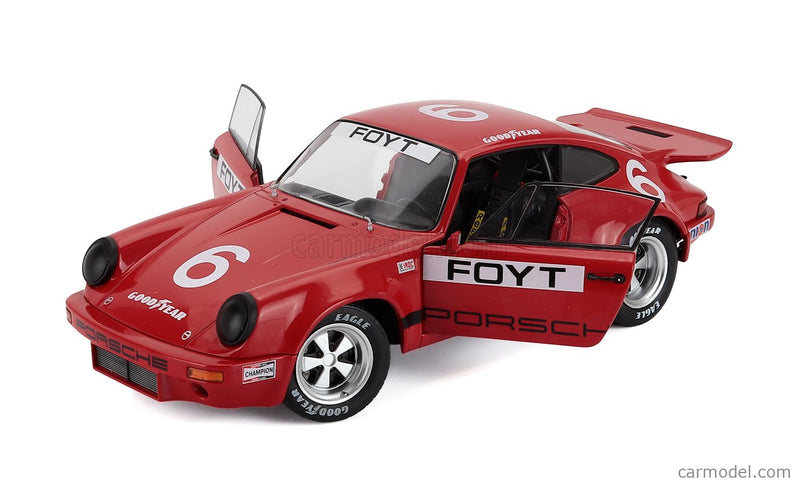 Porsche 911 RS 3.0 Coupe N°6 Iroc Daytona 1974 Anthony Joseph Foyt 1:18 Solido červená