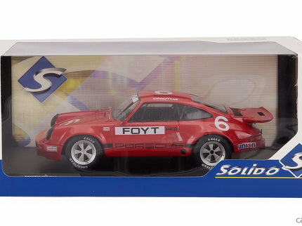 Porsche 911 RS 3.0 Coupe N°6 Iroc Daytona 1974 Anthony Joseph Foyt 1:18 Solido červená
