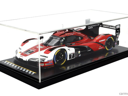 Porsche 963 9RD 4.6L Turbo V8 Team Porsche Penske Motorsport N°7 Víťaz IMSA 24h Daytona 2025 Felipe Nasr - Nick Tandy - Laurens Vanthoor 1:18 Spark Model biela červená