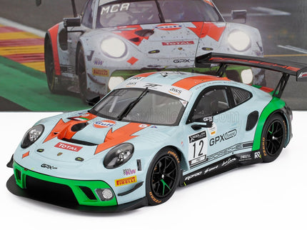 PORSCHE | 911 991-2 GT3 R TEAM GPX RACING GULF N 12 24h SPA 2020 MATT CAMPBELL - PATRICK PILET - MATHIEU JAMINET | LIGHT BLUE RED