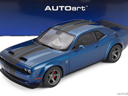 Dodge Challenger Srt Super Stock Coupe 2023 1:18 AUTOart modrá