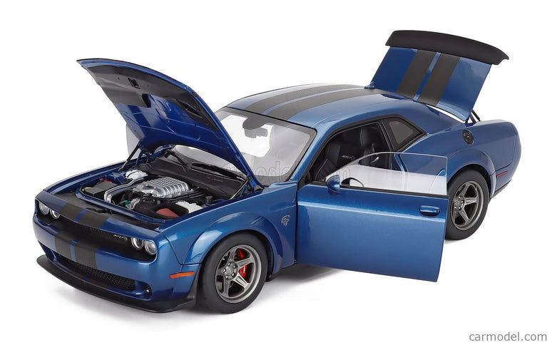 Dodge Challenger Srt Super Stock Coupe 2023 1:18 AUTOart modrá
