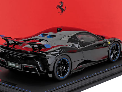 FERRARI | SF90 XX STRADALE 2024 - CON VETRINA - WITH SHOWCASE | NERO DAYTONA - BLACK BLUE