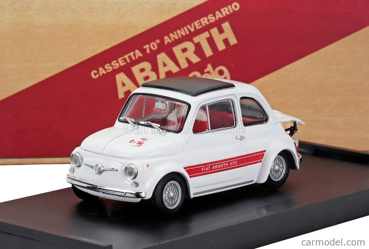 Fiat 500 Abarth 695SS 1968 1:43 Brumm biela červená
