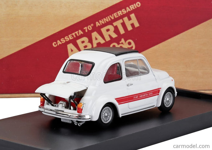 Fiat 500 Abarth 695SS 1968 1:43 Brumm biela červená