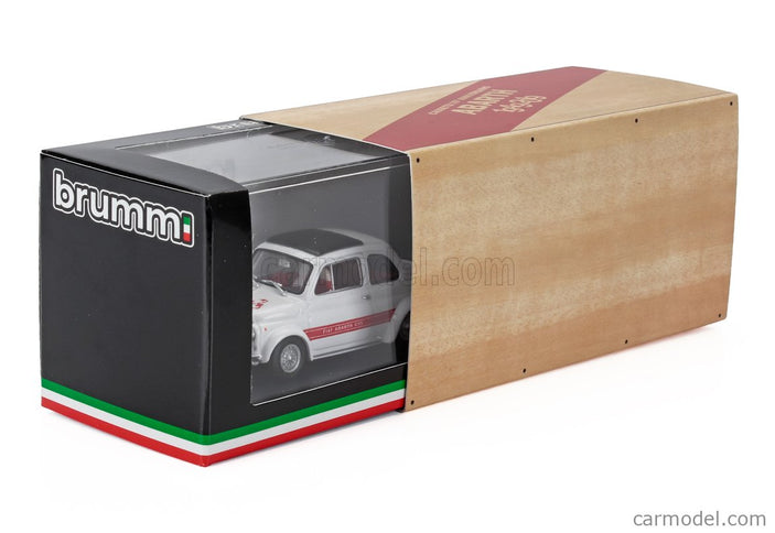 Fiat 500 Abarth 695SS 1968 1:43 Brumm biela červená