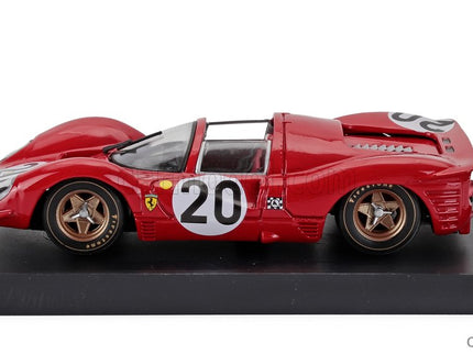 Ferrari 330P4 4.0L V12 Spider Team Spa Ferrari Sefac N°20 24h Le Mans 1967 Chris Amon - Nino Vaccarella 1:43 Brumm červená