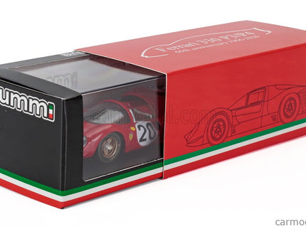 Ferrari 330P4 4.0L V12 Spider Team Spa Ferrari Sefac N°20 24h Le Mans 1967 Chris Amon - Nino Vaccarella 1:43 Brumm červená