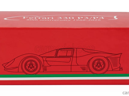 Ferrari 330P4 4.0L V12 Spider Team Spa Ferrari Sefac N°20 24h Le Mans 1967 Chris Amon - Nino Vaccarella 1:43 Brumm červená