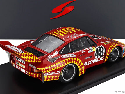 Porsche 935 3.0L Turbo Team Mecarillos Cegecol N°48 24h Le Mans 1978 Claude Haldi - Herbert Muller - Nick Mcgranger "nico" 1:18 Spark Model červená žltá