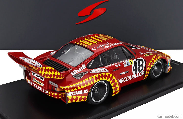 Porsche 935 3.0L Turbo Team Mecarillos Cegecol N°48 24h Le Mans 1978 Claude Haldi - Herbert Muller - Nick Mcgranger "nico" 1:18 Spark Model červená žltá