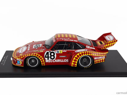 Porsche 935 3.0L Turbo Team Mecarillos Cegecol N°48 24h Le Mans 1978 Claude Haldi - Herbert Muller - Nick Mcgranger "nico" 1:18 Spark Model červená žltá
