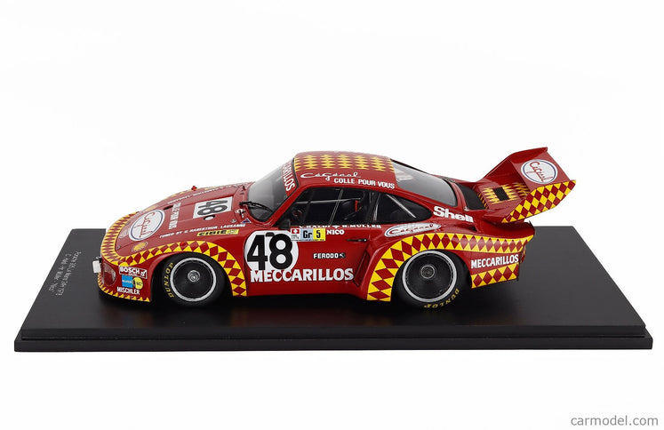 Porsche 935 3.0L Turbo Team Mecarillos Cegecol N°48 24h Le Mans 1978 Claude Haldi - Herbert Muller - Nick Mcgranger "nico" 1:18 Spark Model červená žltá