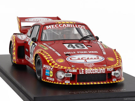 Porsche 935 3.0L Turbo Team Mecarillos Cegecol N°48 24h Le Mans 1978 Claude Haldi - Herbert Muller - Nick Mcgranger "nico" 1:18 Spark Model červená žltá