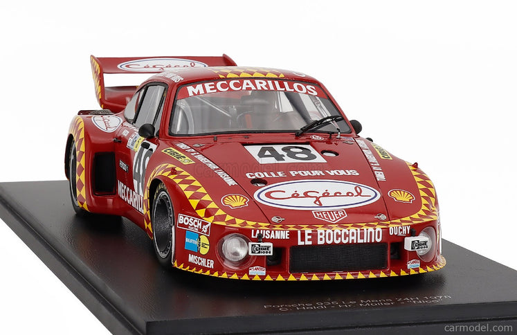 Porsche 935 3.0L Turbo Team Mecarillos Cegecol N°48 24h Le Mans 1978 Claude Haldi - Herbert Muller - Nick Mcgranger "nico" 1:18 Spark Model červená žltá