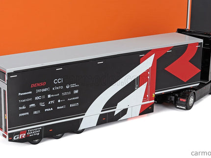 Scania S-Series Nákladiak Car Transporter Team Toyota GR Racing Rally 2024 1:43 IXO Models čierna