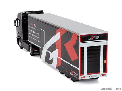 Scania S-Series Nákladiak Car Transporter Team Toyota GR Racing Rally 2024 1:43 IXO Models čierna