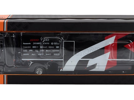 Scania S-Series Nákladiak Car Transporter Team Toyota GR Racing Rally 2024 1:43 IXO Models čierna