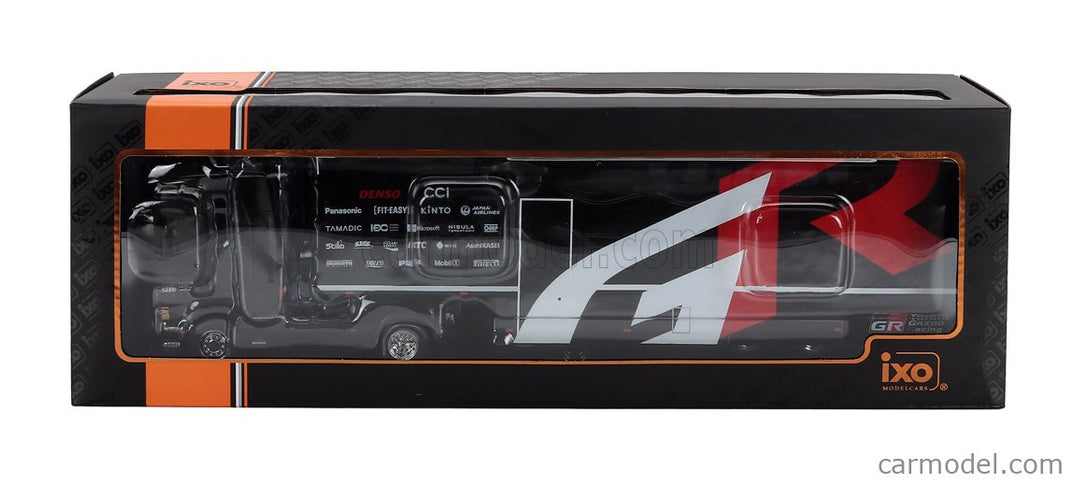 Scania S-Series Nákladiak Car Transporter Team Toyota GR Racing Rally 2024 1:43 IXO Models čierna